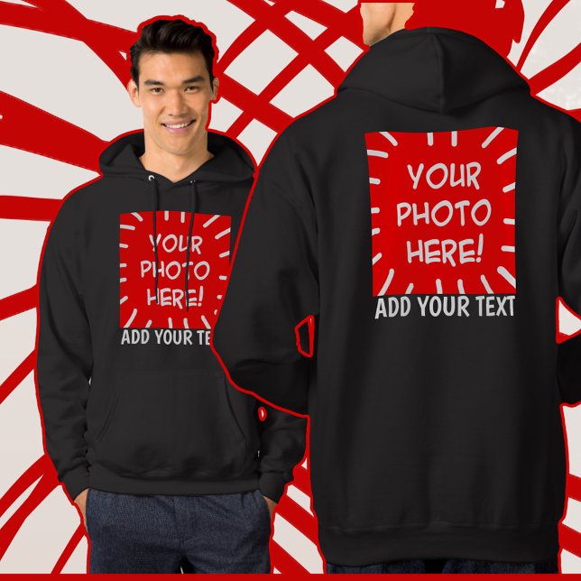 Personalisiertes Foto vor und zurück Hoodie (Von Creator hochgeladen)