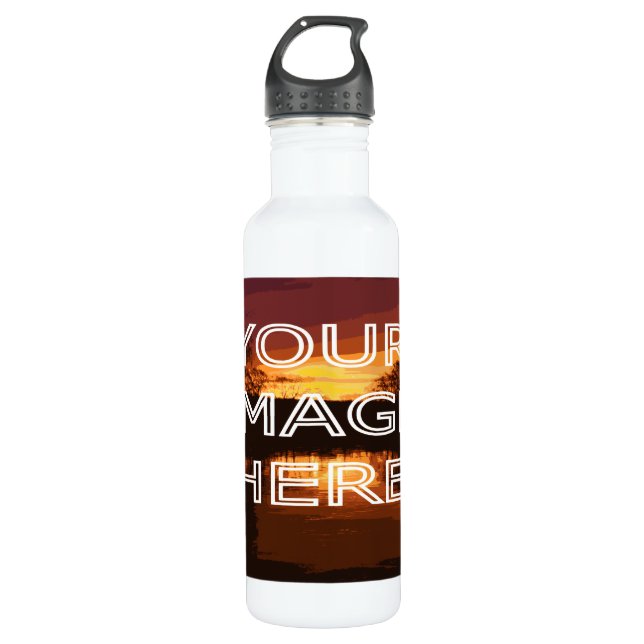 Personalisiertes Foto Wasserflasche Edelstahlflasche (Vorderseite)