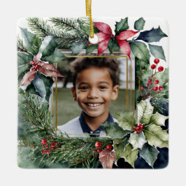 Personalisiertes Foto Weihnachten Weihnachten Keramikornament