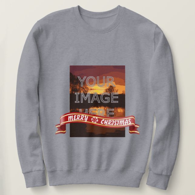 Personalisiertes Foto Weihnachts-Jumper Sweatshirt (Design vorne)