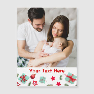 Personalisiertes Foto Weihnachts-Magnet-Karte Magnetkarte