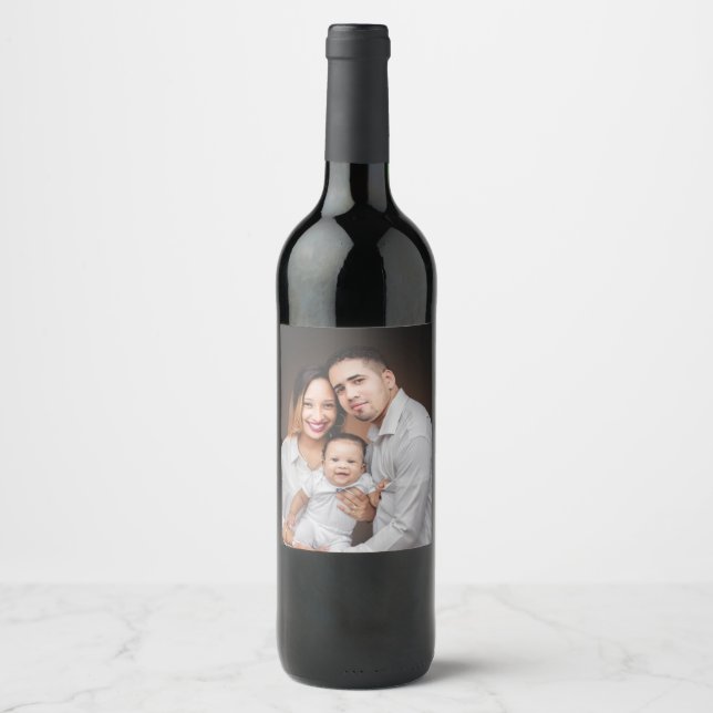 Personalisiertes Foto Weinetikett (Vorderseite)