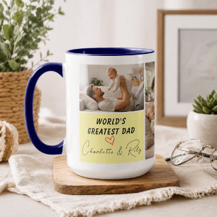 Personalisiertes Foto Weltbester Vater   Vatertag Tasse