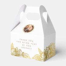 Personalisiertes Foto White Gold Blume Chic Weddin