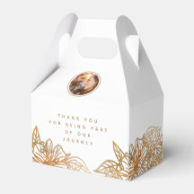 Personalisiertes Foto White Rose Gold Hochzeit