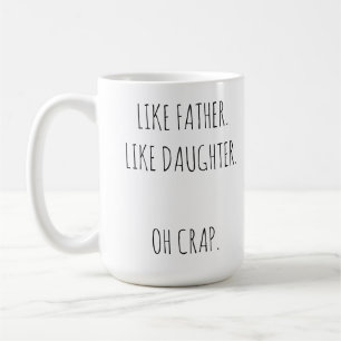 Personalisiertes Foto wie Vater wie Tochter, Sohn Kaffeetasse