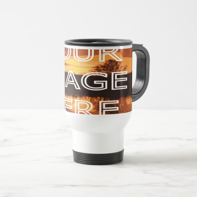 Personalisiertes Foto Wiederverwendbarer Kaffee-Cu Reisebecher (VorderseiteRechts)
