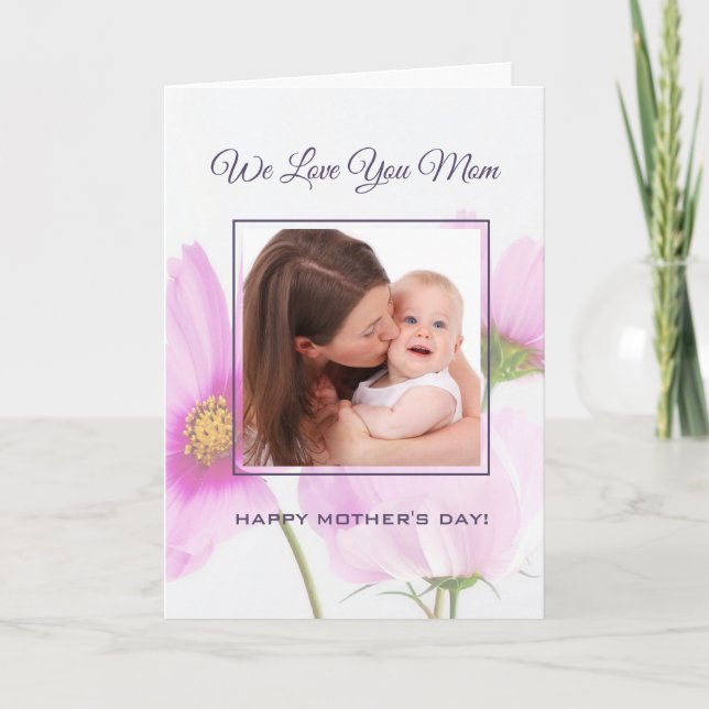 Personalisiertes Foto Wir Liebe Sie Mama Muttertag Karte (Vorderseite)