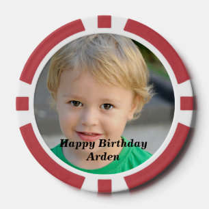 Personalisiertes Foto zum Geburtstag Pokerchips
