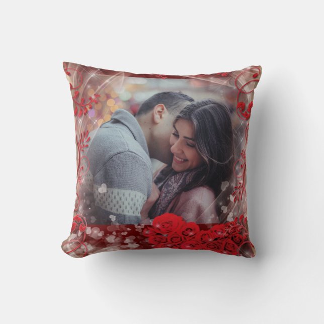Personalisiertes Foto zum Valentinstag Kissen (Vorderseite)
