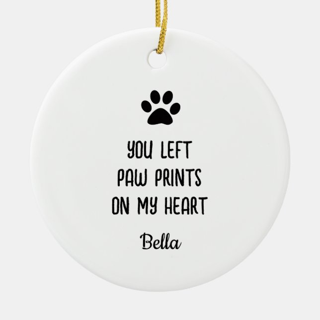 Personalisiertes Foto zum Zeichnen von Pet-Memoria Keramik Ornament (Vorne)