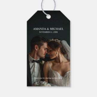 Personalisiertes Fotogeschenk mit Namen und Hochze Geschenkanhänger