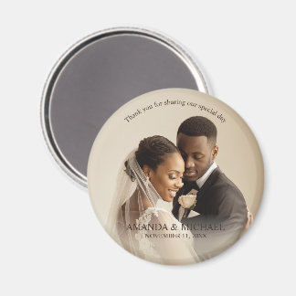Personalisiertes Fotogeschenk mit Namen und Hochze Magnet