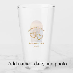 Personalisiertes Fotogeschenk zum 50. Hochzeitstag Glas