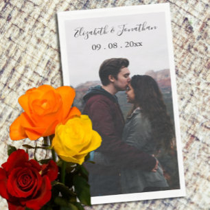 Personalisiertes Fotohochzeitsereignis Serviette