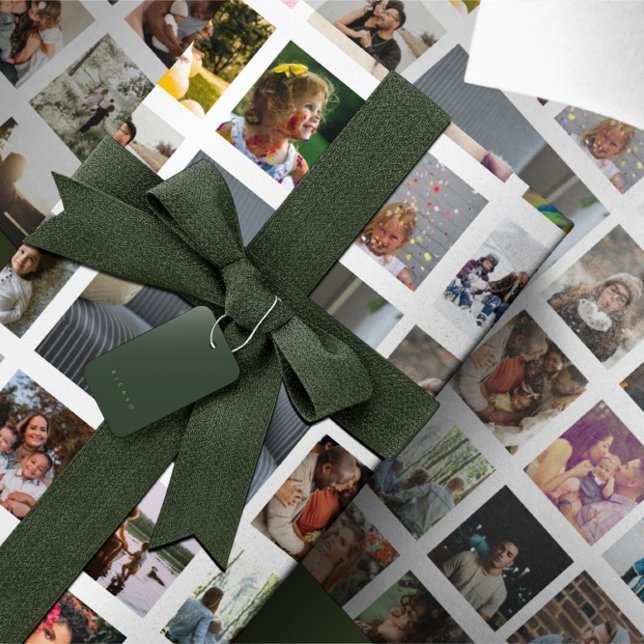 Personalisiertes Fotolackpapier Geschenkpapier (Personalized Photo Collage Wrapping Paper from Ricaso. Add your own photographs. for many occasions)