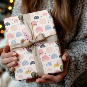 Personalisiertes Fotopastell-Muster-Wrap-Papier Geschenkpapier