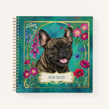 Personalisiertes Französisch-Bulldogge-Notizbuch m