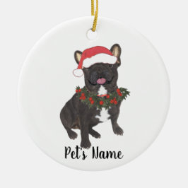 Personalisiertes Französisch (Schwarze Brindle) Keramik Ornament