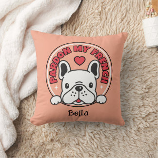 Personalisiertes Französische Bulldogge Lustiges Z Kissen