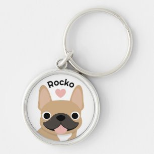 Personalisiertes Französische Bulldogge Schlüssela Schlüsselanhänger