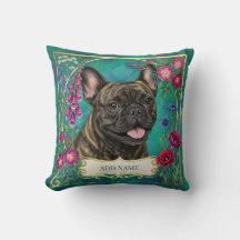 Personalisiertes Französisches Bulldogge Teal Blum