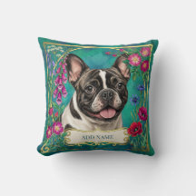 Personalisiertes Französisches Bulldogge Teal Blum