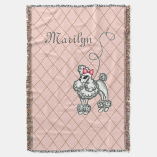 Personalisiertes französisches Poodle-Blanket-Gesc Decke