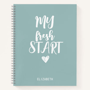 Personalisiertes Fresh Start-Journal Wellness-Ta Notizbuch