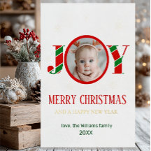 Personalisiertes Freude Weihnachtsfoto