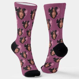 Personalisiertes Freundinnen-Herzgesicht Socken