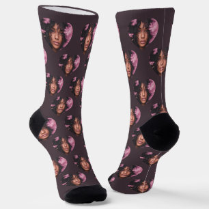 Personalisiertes Freundinnen-Herzgesicht Socken