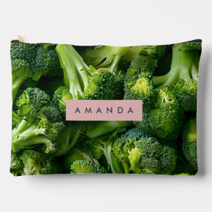 Personalisiertes frisches grünes Brokkoli-Design Zubehörtasche