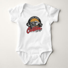Personalisiertes Frisierte Auto Garage Retro Custo Baby Strampler