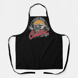 Personalisiertes Frisierte Auto Garage Retro Custo Schürze
