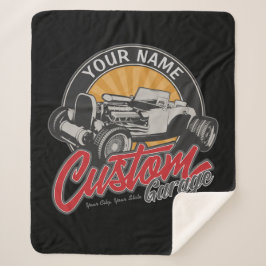 Personalisiertes Frisierte Auto Garage Retro Custo Sherpadecke
