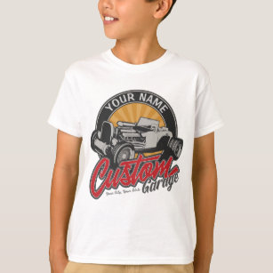 Personalisiertes Frisierte Auto Garage Retro Custo T-Shirt