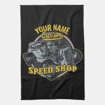 Personalisiertes Frisierte Auto Speed Shop Renngar