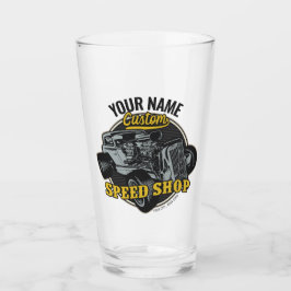Personalisiertes Frisierte Auto Speed Shop Renngar Glas