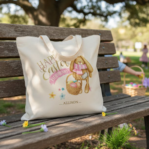 Personalisiertes Frohe Ostern Everybunny ID640 Tragetasche