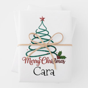 Personalisiertes Frohe Weihnachten Benutzername Ge Geschenkpapier Set