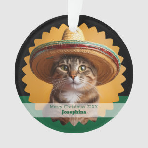 Personalisiertes Frohe Weihnachten Katze  Ornament