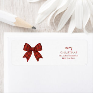 Personalisiertes Frohe Weihnachten   Roter Karo-Bo