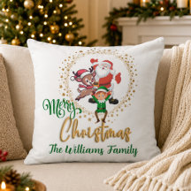 Personalisiertes Frohe Weihnachten Santa & Elfen