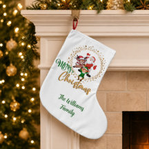 Personalisiertes Frohe Weihnachten Santa und Elfen