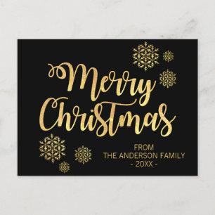 Personalisiertes Frohe Weihnachten Schwarz Gold Gl