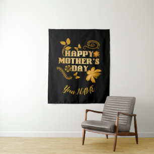 Personalisiertes Frohes Muttertagsgeschenk aus Gol Wandteppich
