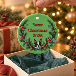 Personalisiertes Frohes und leicht Verrücktes Keramik Ornament