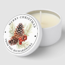 Personalisiertes, frohes Weihnachten Zapfen und Gr