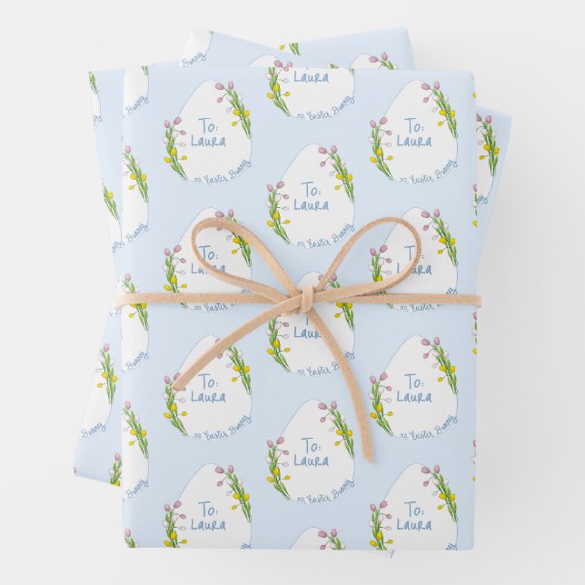 Personalisiertes Frühgeburteneier Geschenkpapier Set (Beispiel)